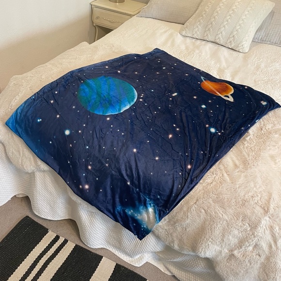 Space / Galaxy Floor Pillow Bed Lounger Cover, Cozy & Stylish Seating - Picture 7 of 10